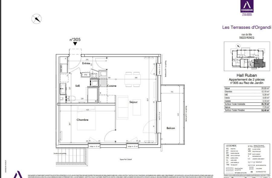 Location appartement à Roncq