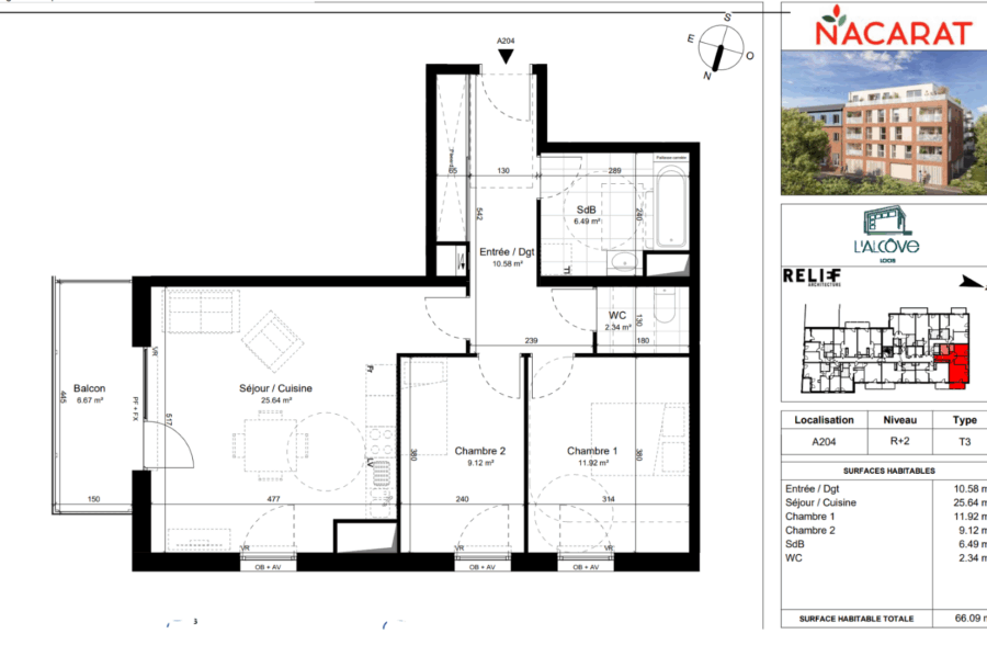 Location appartement à Loos