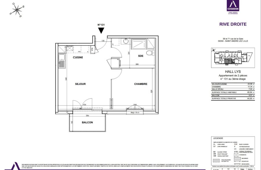Location appartement à Saint-André-Lez-Lille