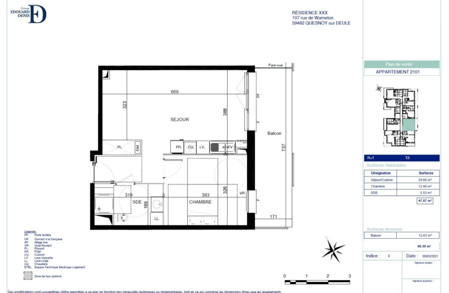 Location appartement à Quesnoy-Sur-Deûle