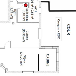 Appartement  2 pièces 54 m2 coin cabine meublé
