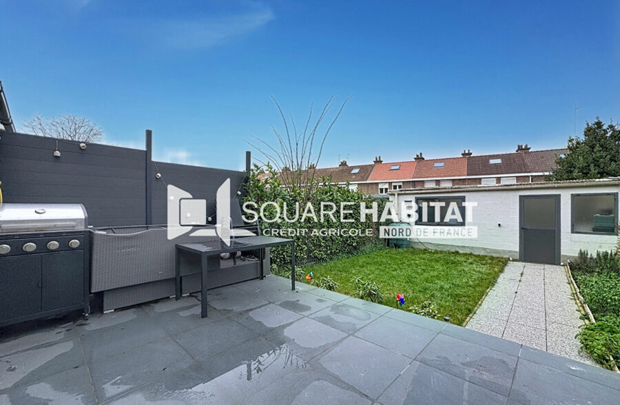 EXCLUSIVITÉ SQUARE HABITAT : MAISON BATIR RENOVEE – 3 CHAMBRES – JARDIN – GARAGE – MAIRIE DE FACHES-THUMESNIL