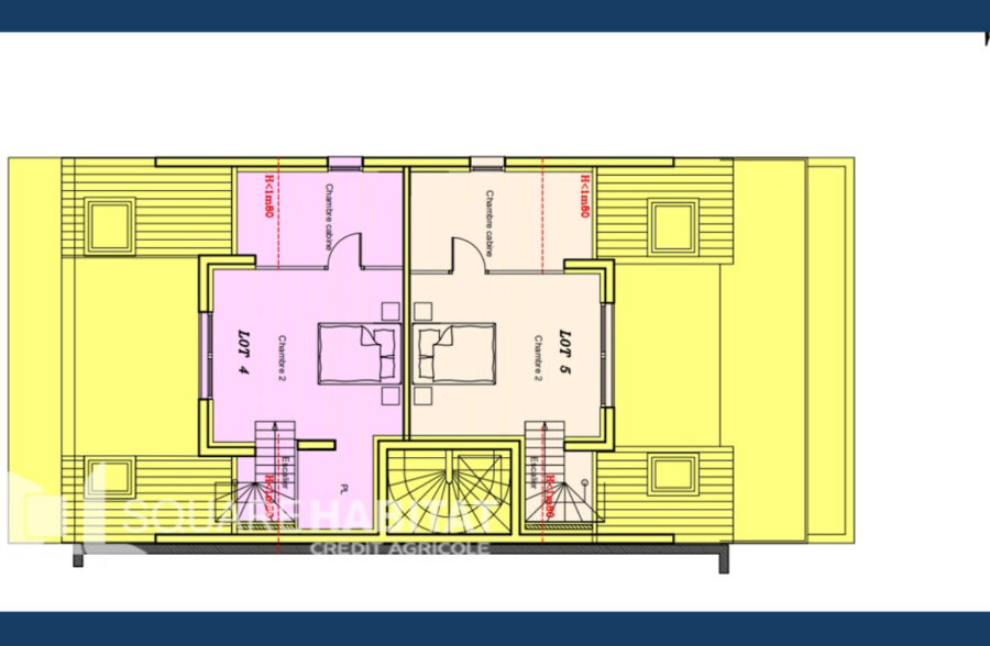 Appartement T2 Cabine Duplex 62.22 m2 Stella Plage