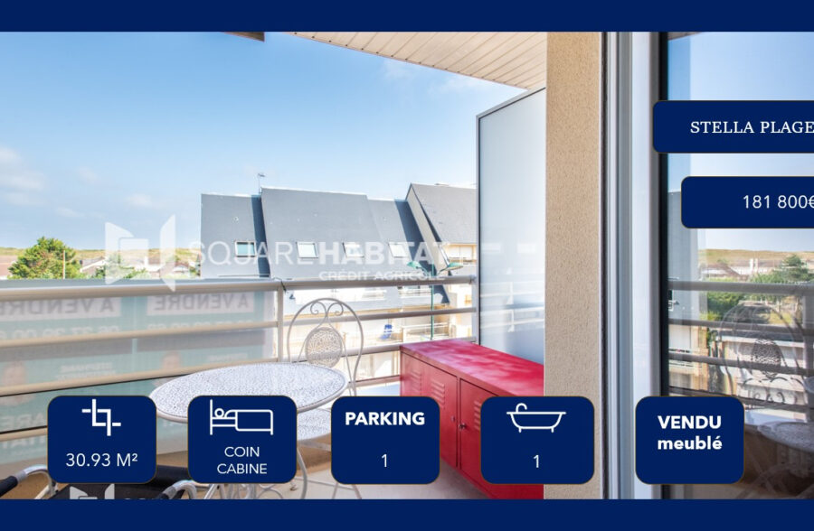 Appartement Studio coin cabine meublé  Stella Plage