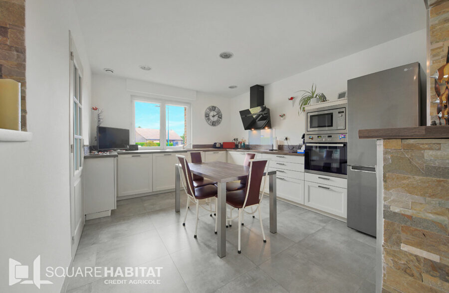 Pavillon briques individuel 4 chambres en plain-pied