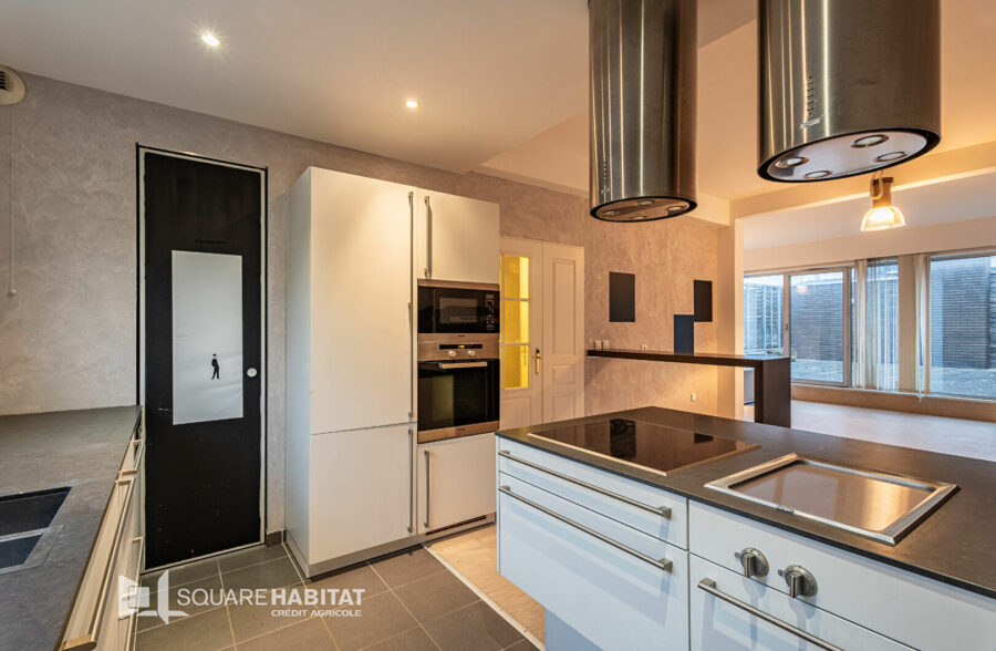 LILLE GRAND-PALAIS / BOIS HABITE : JOLI T4 DE 101M² AVEC GARAGE, PLACE DE PARKING ET TERRASSE DE 65M²