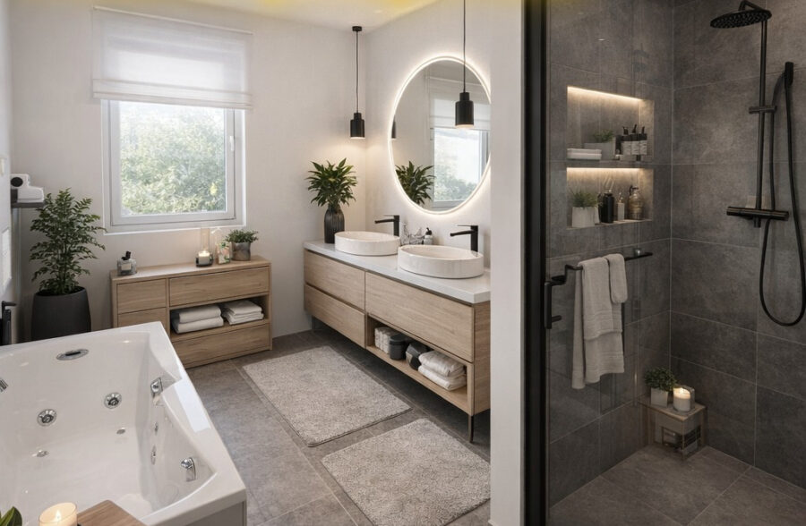 Pavillon individuel semi plain pieds