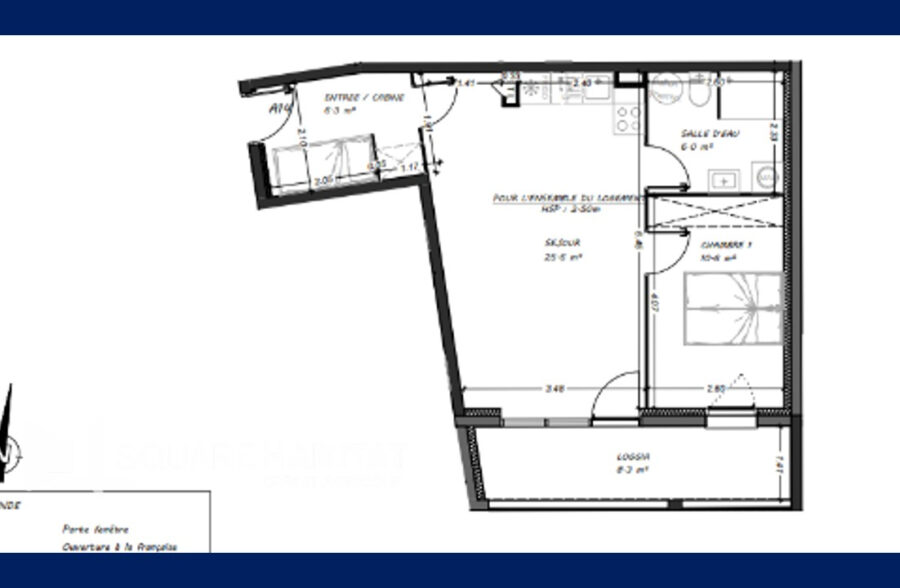Appartement Stella Plage T2 + Cabine de 45,50 m²