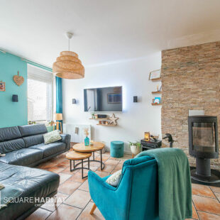 Coup de coeur  Maison individuelle rénovée 115 m², jardin et poêle à pellets