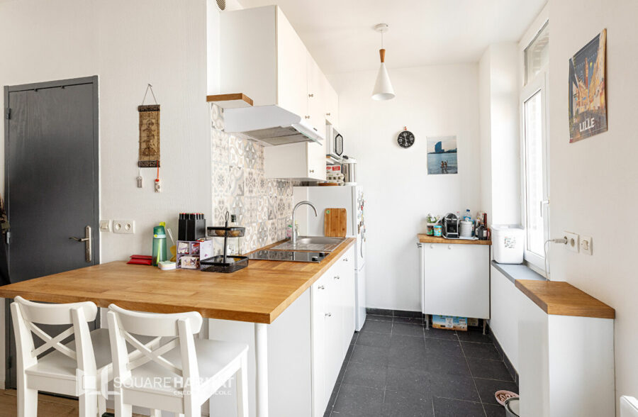 LILLE THEATRE SEBASTOPOL : T2 traversant de 32m² dernier étage