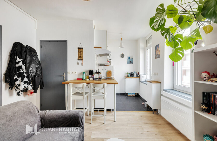 LILLE THEATRE SEBASTOPOL : T2 traversant de 32m² dernier étage