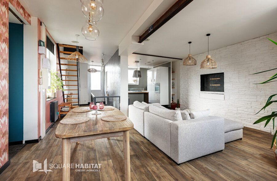 Appartement T3 en duplex + terrasse ensoleillée
