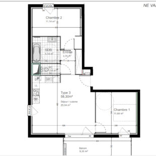 Sur le Boulevard de l’Egalité, Superbe appartement T3 bien exposé