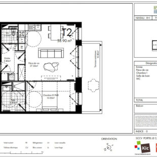 APPARTEMENT  NEUF T2 de 53.90 m²