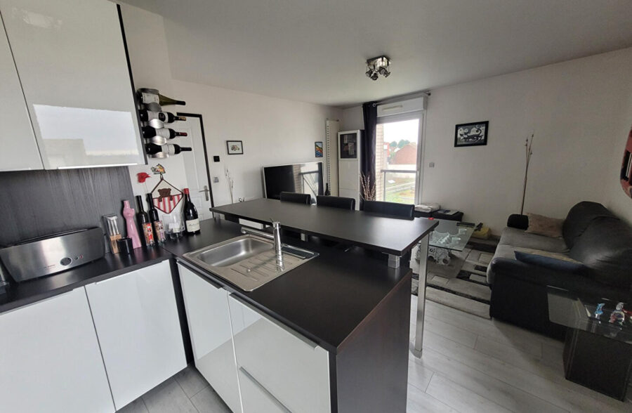 Croix, appartement 42 m², balcon et place de parking