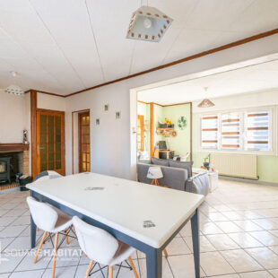 Maison semi individuelle, 3chs, jardin, garage