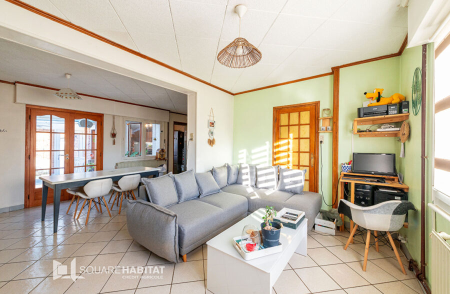 Maison semi individuelle, 3chs, jardin, garage