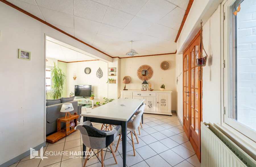 Maison semi individuelle, 3chs, jardin, garage