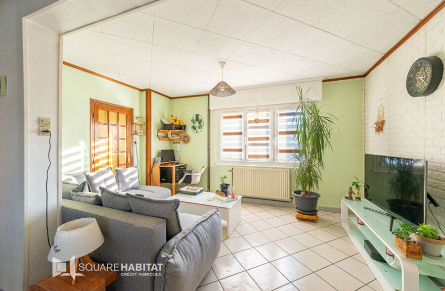 Maison semi individuelle, 3chs, jardin, garage