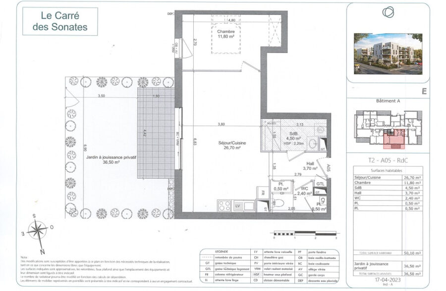 NEUF Appartement Camiers 2 pièce(s) 50.10 m2