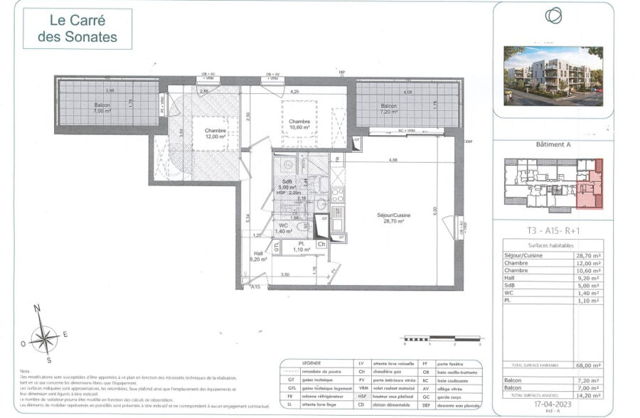 NEUF Appartement  3 pièce(s) 68 m2