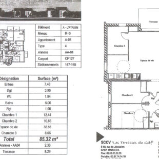 Appartement Anzin Saint Aubin 4 pièce(s) 85.32 m2