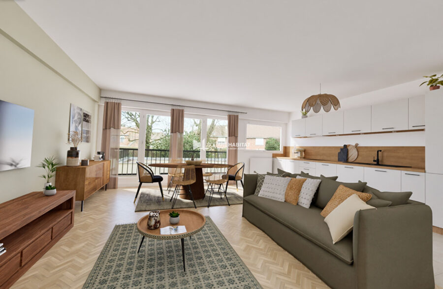 Appartement  Type 3  avec garage en rez- de -chaussée.