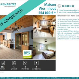 Maison de plain-pied Wormhout  Sous compromis 