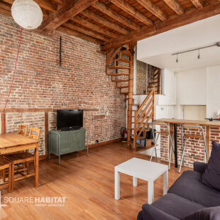 LILLE HYPERCENTRE : SUPERBE T2 LUMINEUX EN DUPLEX AVEC CACHET 40,66M² (47,17M² AU SOL)
