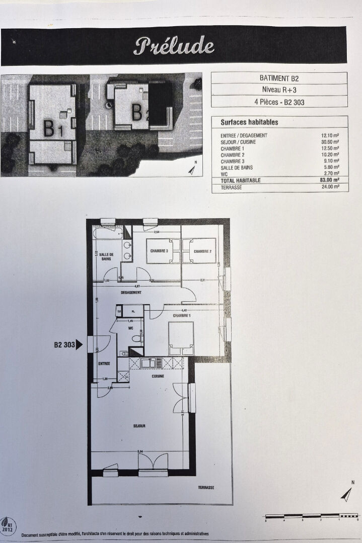 Appartement Marquette-lez-lille 4 pièce(s) 83 m2