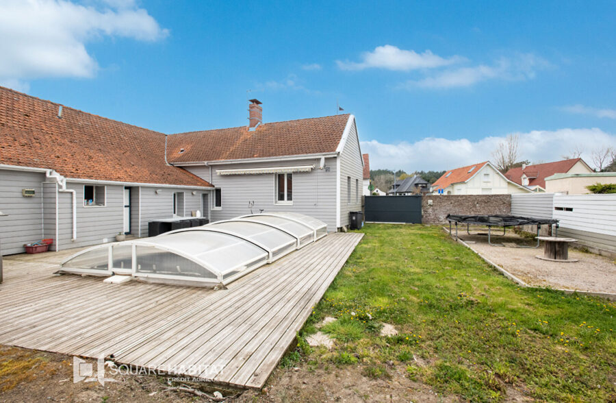Maison Plain-Pied 3 chambres, avec Piscine à Merlimont-Village