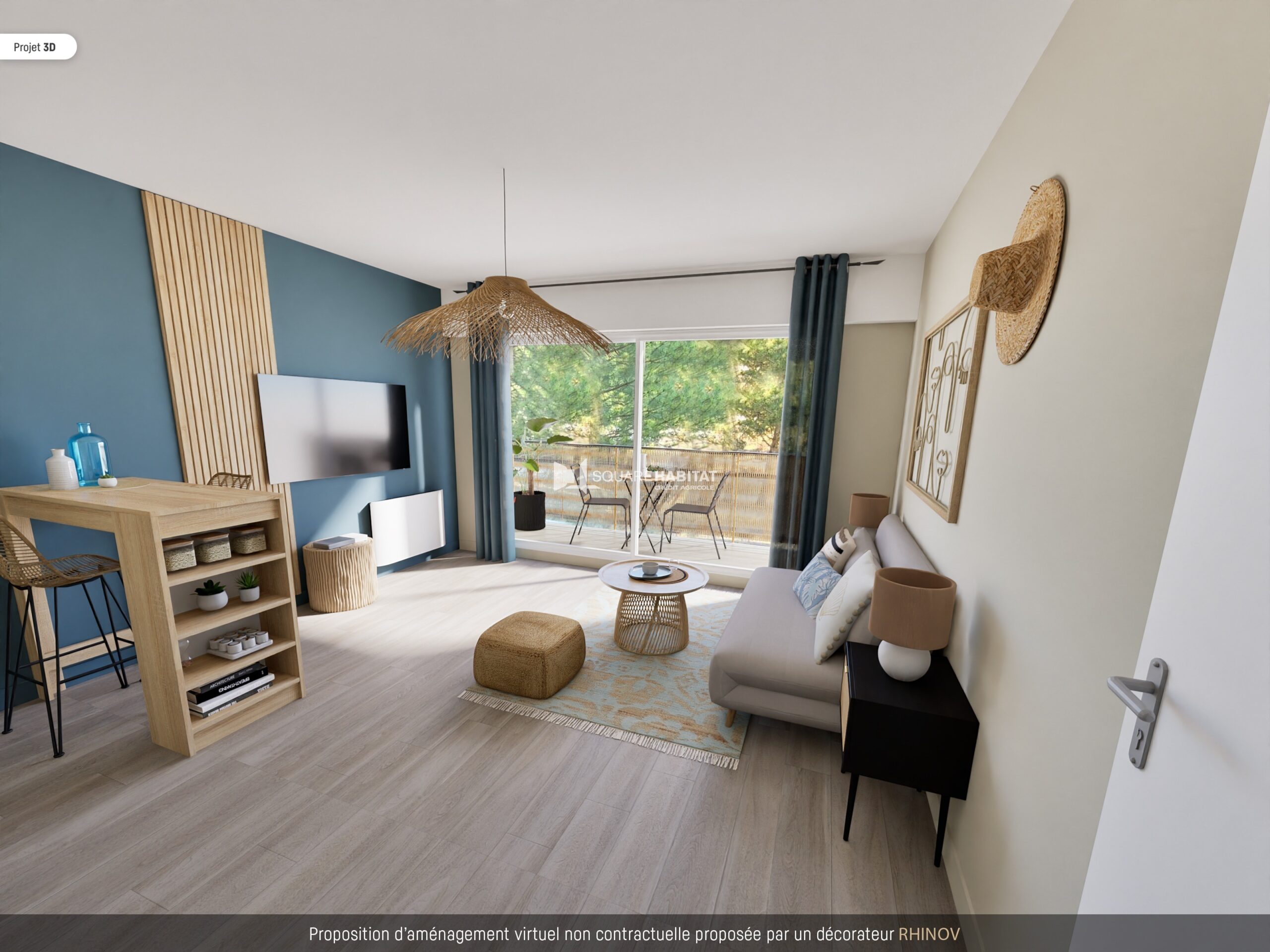 Studio avec balcon  dans le triangle d ‘or !