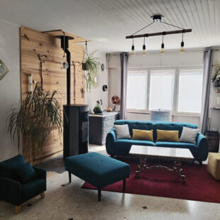 Maison lumineuse 3 chambres et bureau jardin garage 50m²