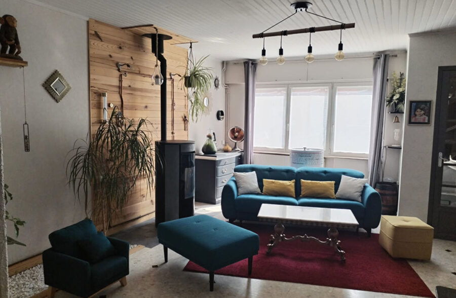 Maison lumineuse 3 chambres et bureau jardin garage 50m²