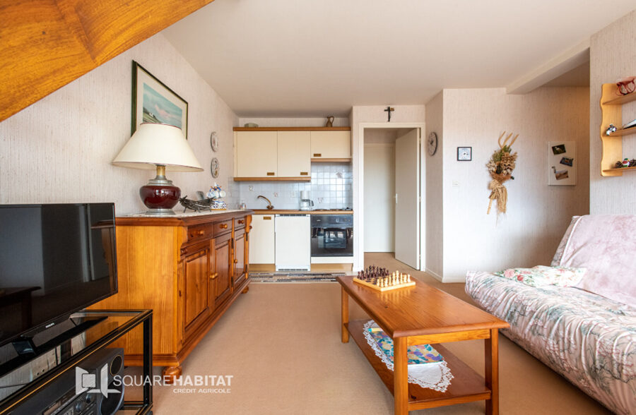Duplex lumineux à Merlimont-Plage – 2 chambres, terrasse plein sud, parking.