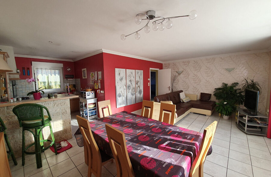 Appartement  T3 de 73 m2 + local commercial de 44 m² avec garage