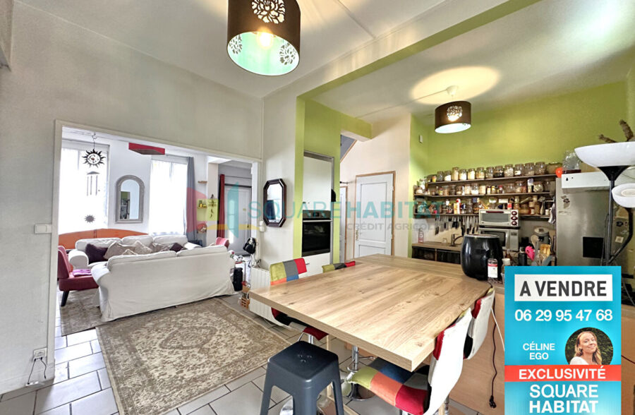 Maison 90m² – 3 chambres – jardin