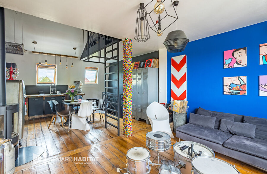 Appartement duplex  “esprit loft ” 2 pièce(s) 63 m2
