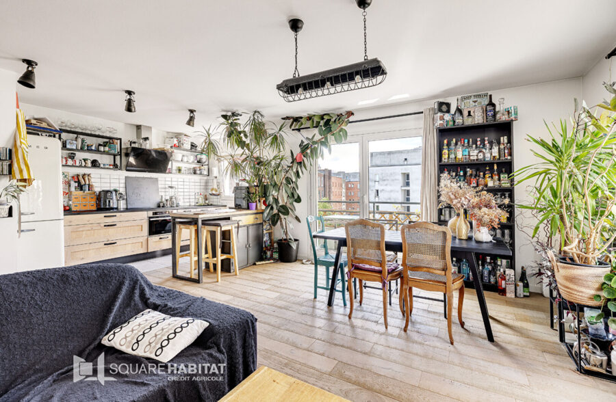 EXCLUSIVITE – LILLE GAMBETTA:  Magnifique T3 en étage élevé  avec balcon et garage fermé