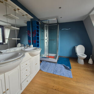 Magnifique maison de 162m² avec 3 suites parentales, située dans un environnement paisible.