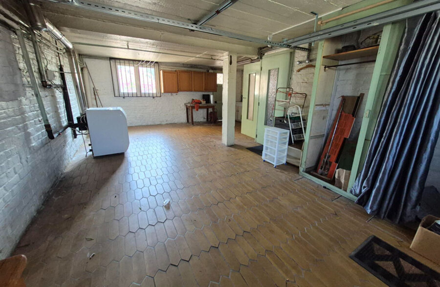 LOMME MITTERIE : maison bel-étage 80m2 possibilité 105m2 habitable, garage jardin