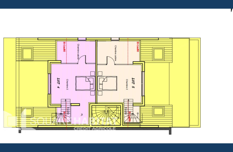 Appartement T2 Duplex 62.22 m2 Stella Plage