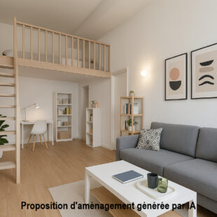 APPARTEMENT DE TYPE 2 AVEC DOUBLE MEZZANINE, A PROXIMITE DE LA GARE ET DE LA GRAND PLACE