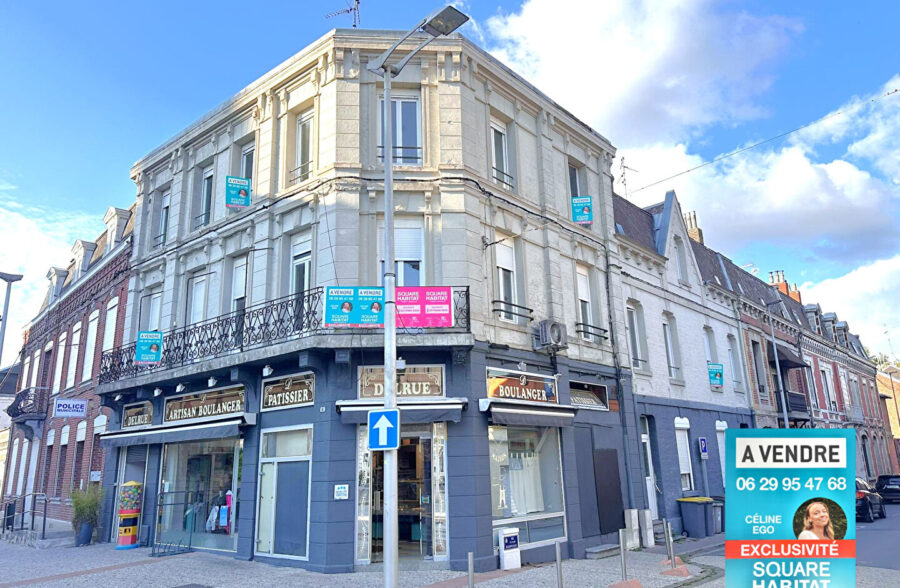 Immeuble de 450 m2 centre ville de Caudry avec excellente rentabilité locative