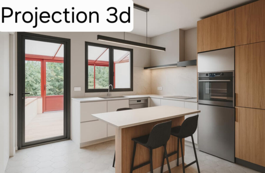 Pavillon individuel semi plain pied