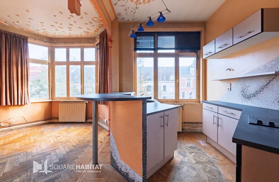 Lambersart – Champ de course Delecaux – T3 plein de cachet avec une superbe situation à rénover !