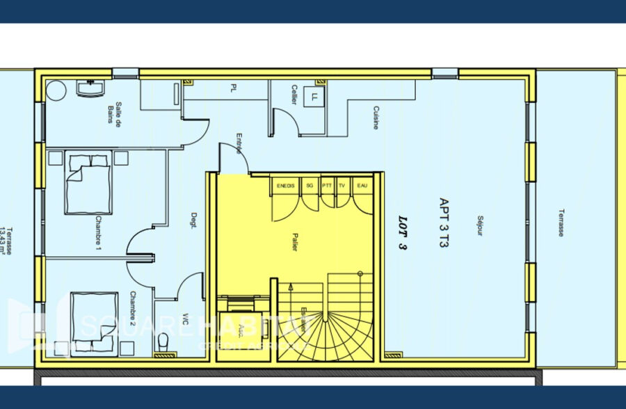 Appartement T3  85.57 m2 Stella plage &nbsp;Sous compromis&nbsp;