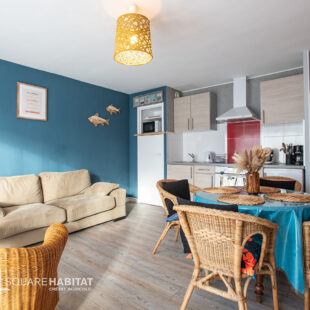 “Superbe T2 lumineux avec balcon et vue sur les dunes”