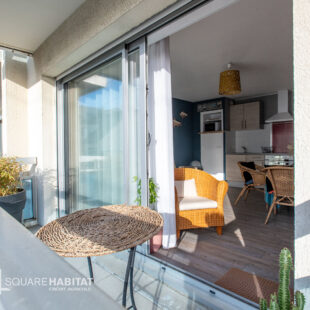 “Superbe T2 lumineux avec balcon et vue sur les dunes”