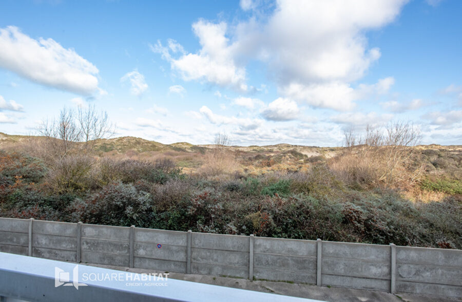 “Superbe T2 lumineux avec balcon et vue sur les dunes”
